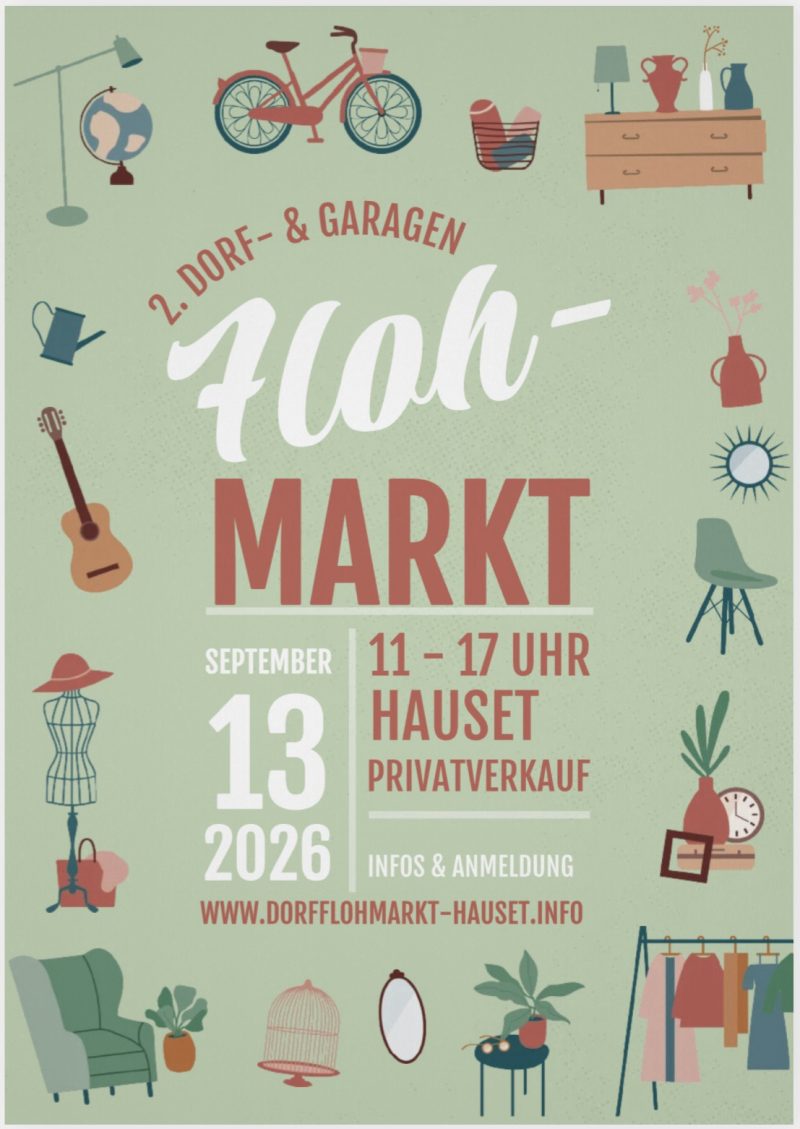 Save the date: 2. Hauseter Dorfflohmarkt